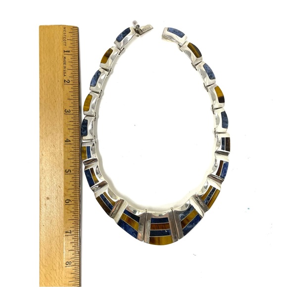 TAXCO three piece sterling silver set with inlaid gemstones, NWOT - Picture 12 of 14